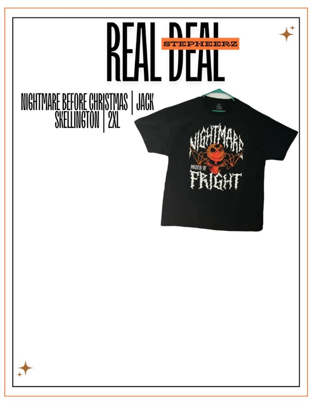 Nightmare Before Christmas | Jack Skellington | Graphic Tee | Disney | 2XL